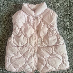Zara Pink Quilted Vest. Size 2-3 Years